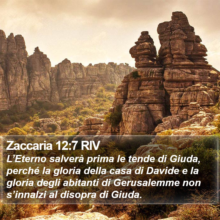 Zaccaria 12:7 RIV Bible Study