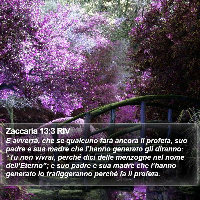 Zaccaria 13:3 RIV Bible Study