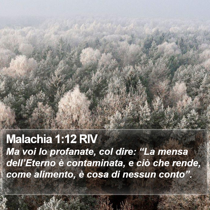 Malachia 1:12 RIV Bible Study