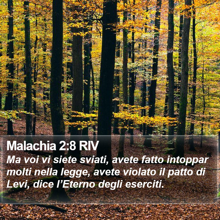 Malachia 2:8 RIV Bible Study