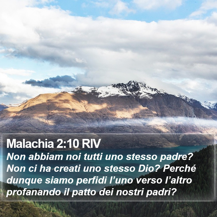 Malachia 2:10 RIV Bible Study