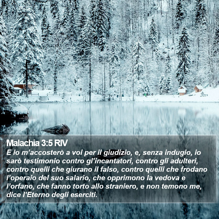 Malachia 3:5 RIV Bible Study