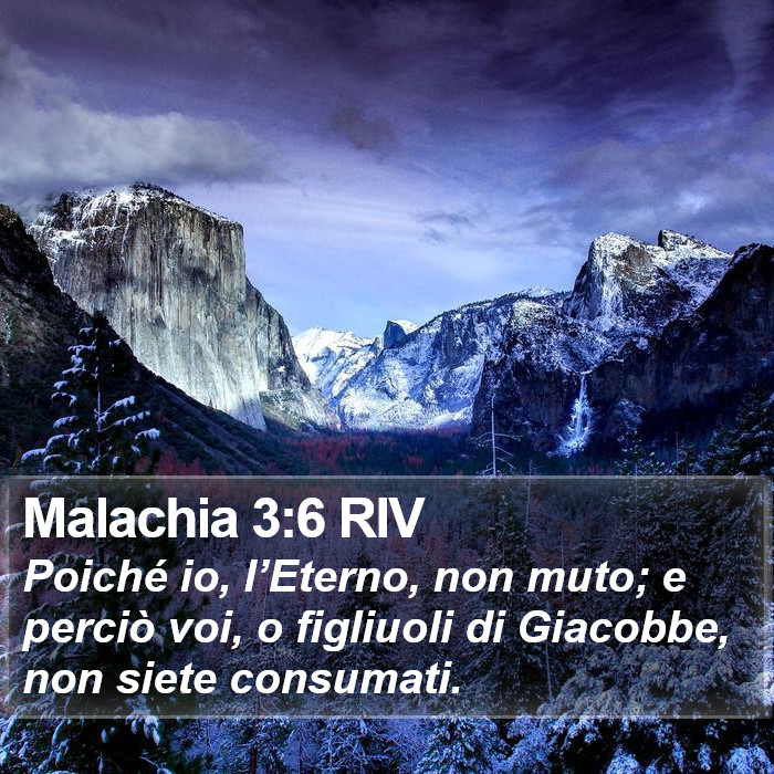 Malachia 3:6 RIV Bible Study