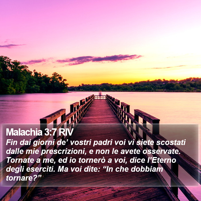 Malachia 3:7 RIV Bible Study