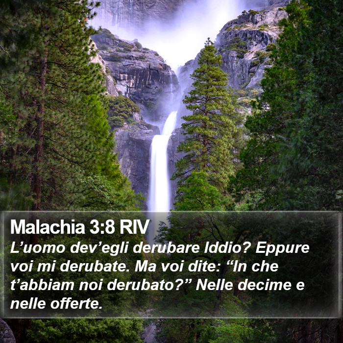 Malachia 3:8 RIV Bible Study