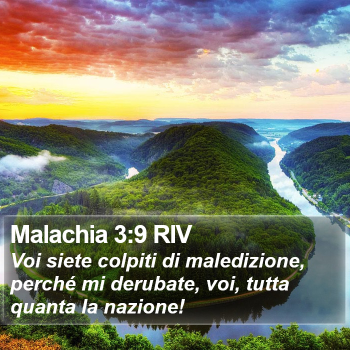 Malachia 3:9 RIV Bible Study