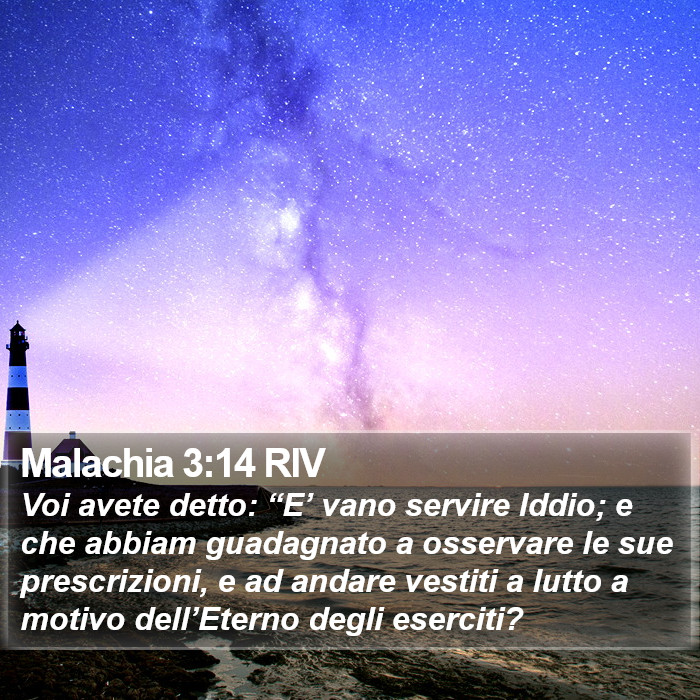 Malachia 3:14 RIV Bible Study