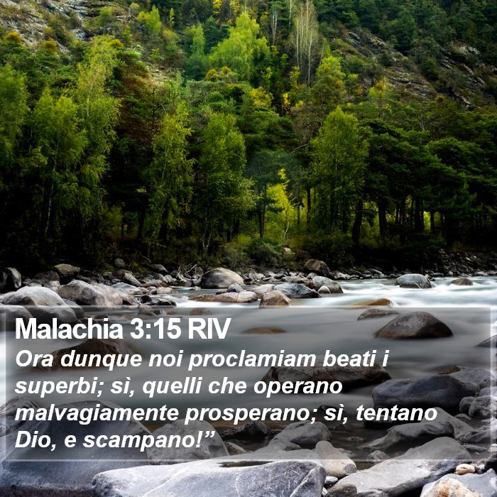 Malachia 3:15 RIV Bible Study