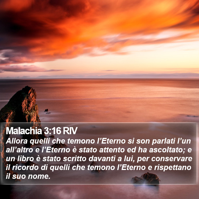 Malachia 3:16 RIV Bible Study