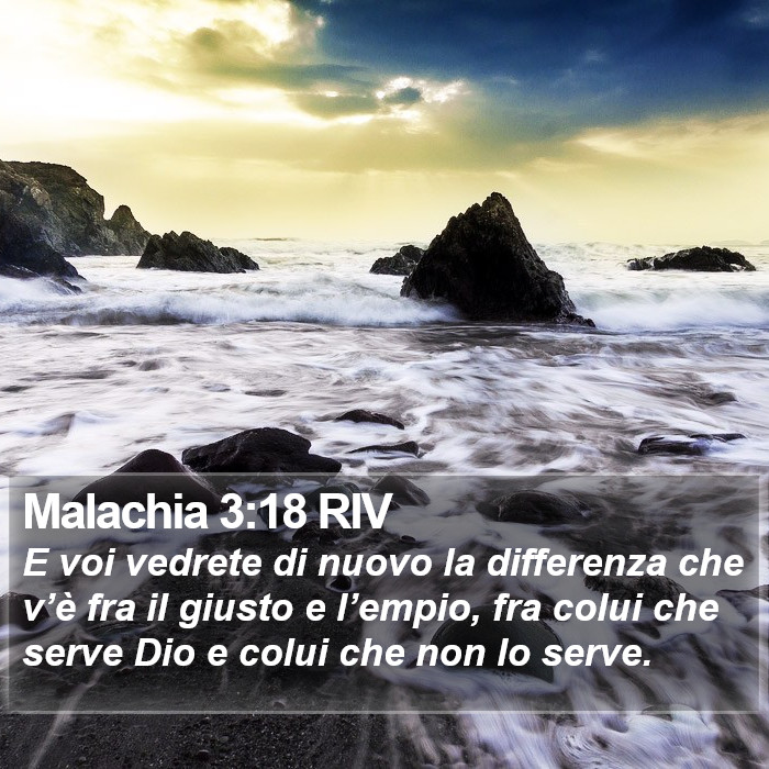 Malachia 3:18 RIV Bible Study