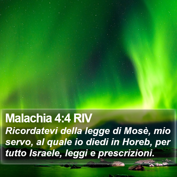 Malachia 4:4 RIV Bible Study