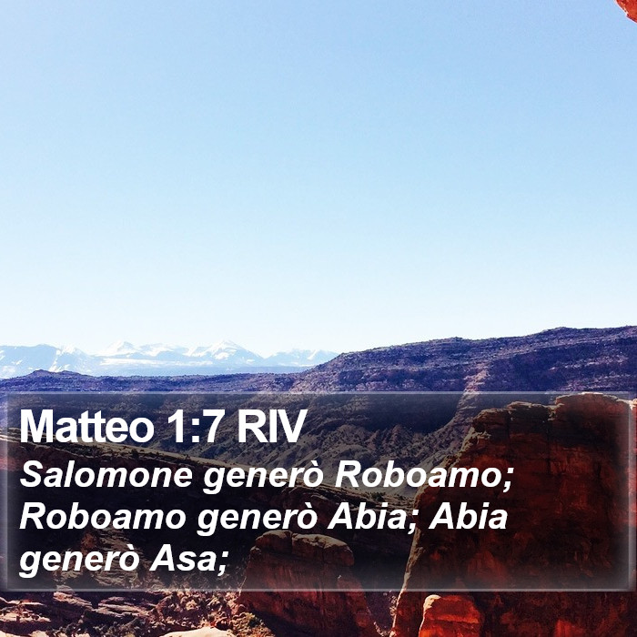 Matteo 1:7 RIV Bible Study