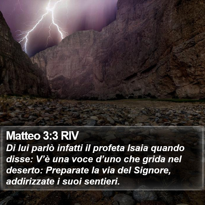 Matteo 3:3 RIV Bible Study