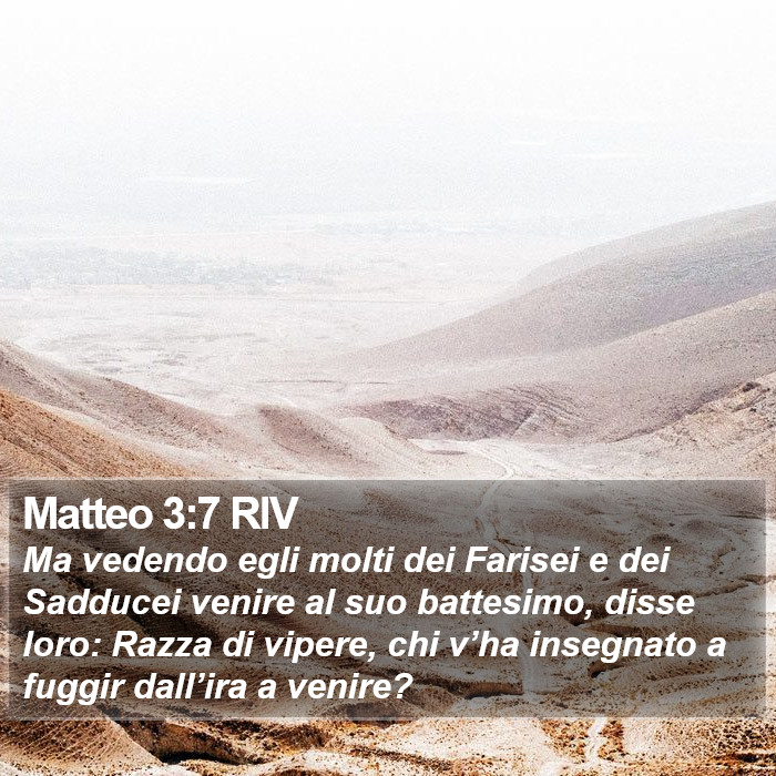 Matteo 3:7 RIV Bible Study