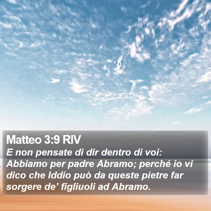 Matteo 3:9 RIV Bible Study