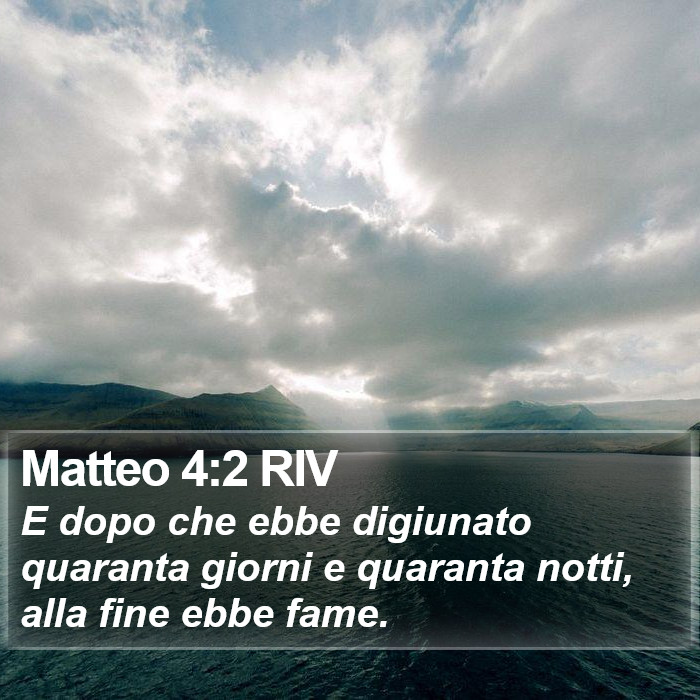 Matteo 4:2 RIV Bible Study