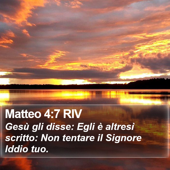 Matteo 4:7 RIV Bible Study