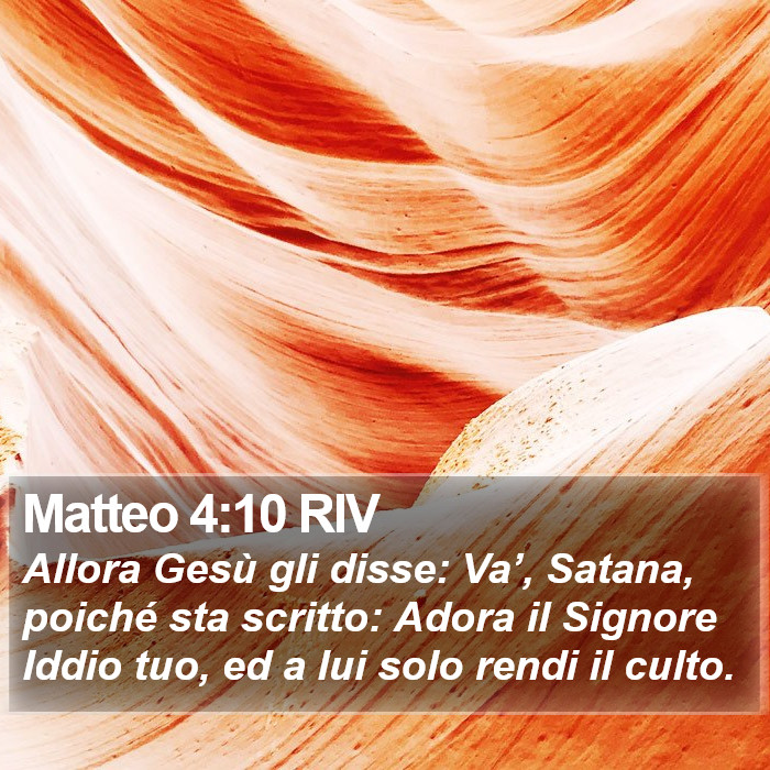 Matteo 4:10 RIV Bible Study