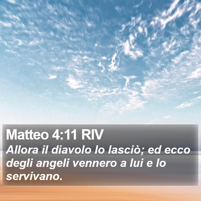 Matteo 4:11 RIV Bible Study