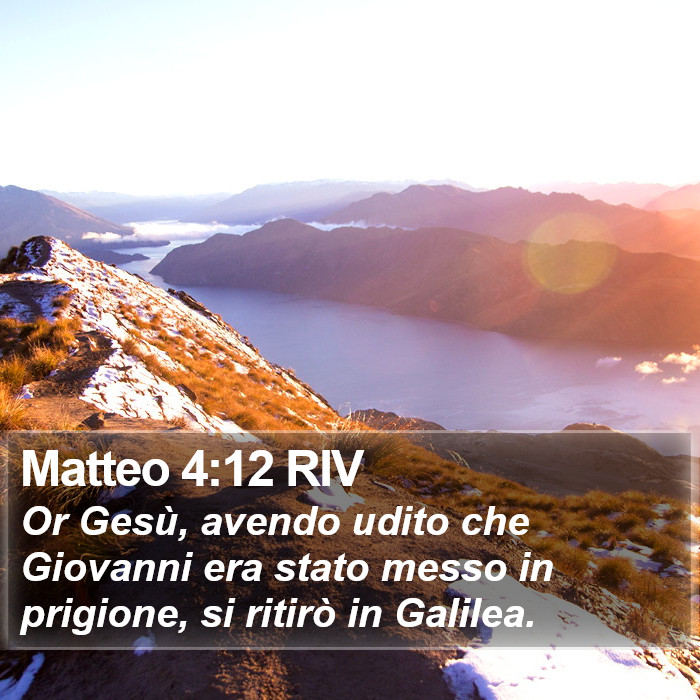 Matteo 4:12 RIV Bible Study