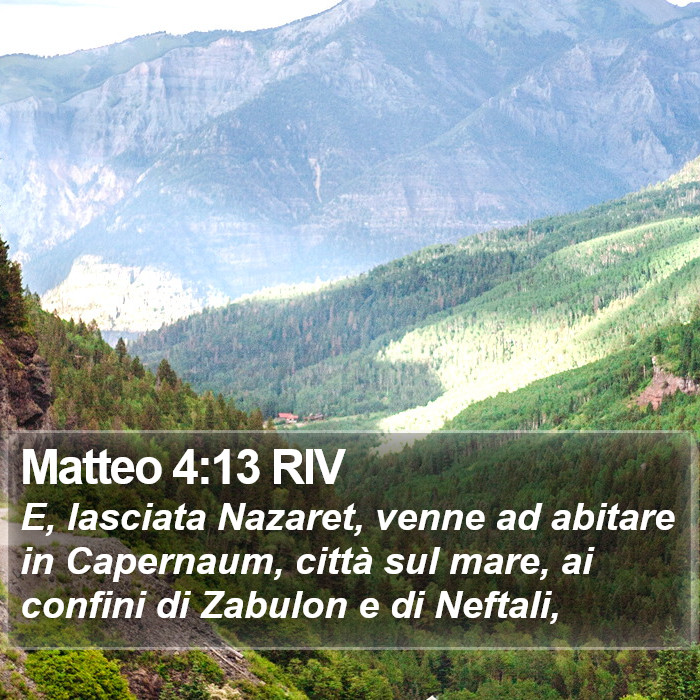 Matteo 4:13 RIV Bible Study