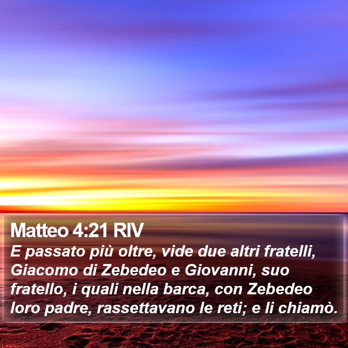 Matteo 4:21 RIV Bible Study