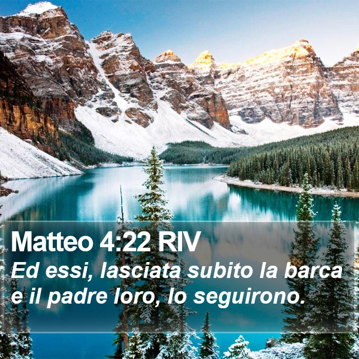 Matteo 4:22 RIV Bible Study