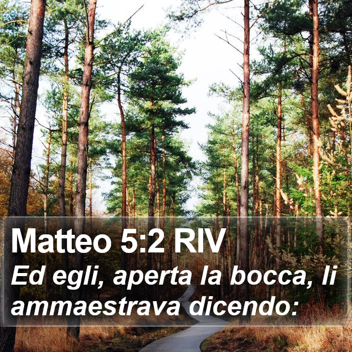 Matteo 5:2 RIV Bible Study