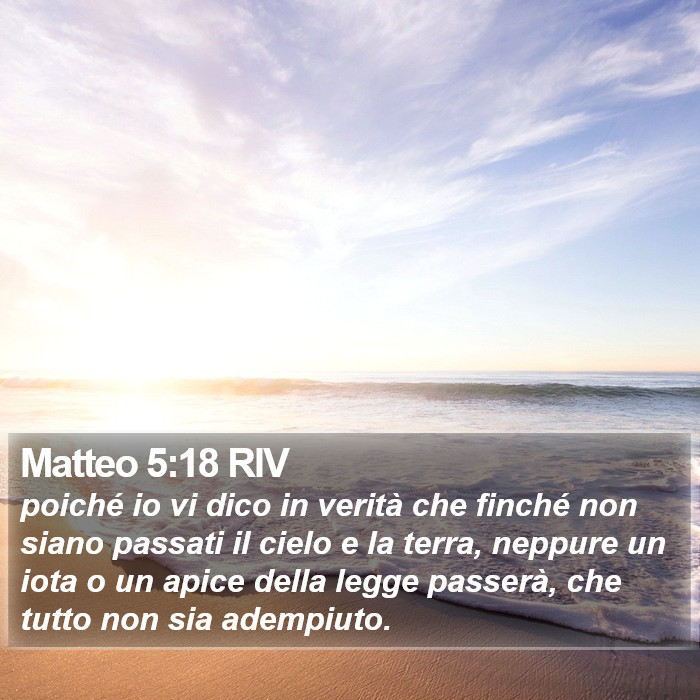 Matteo 5:18 RIV Bible Study