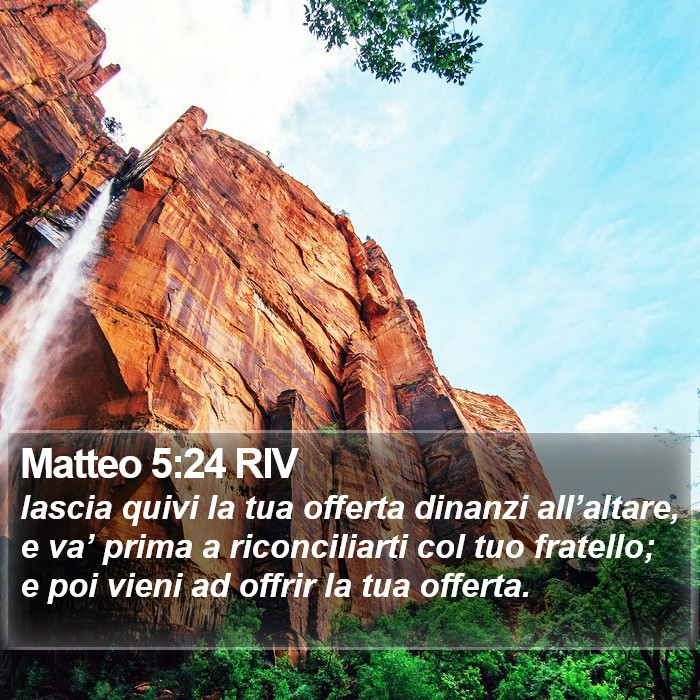 Matteo 5:24 RIV Bible Study