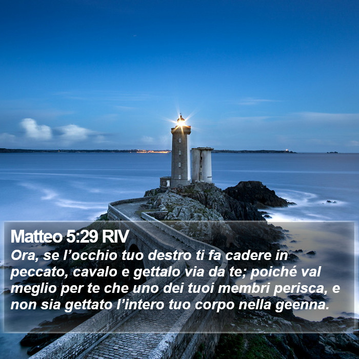 Matteo 5:29 RIV Bible Study