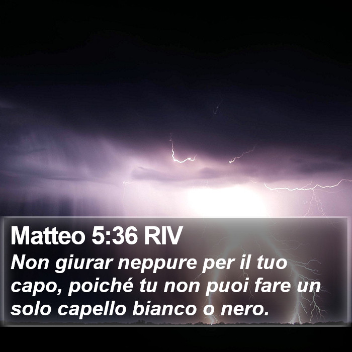 Matteo 5:36 RIV Bible Study