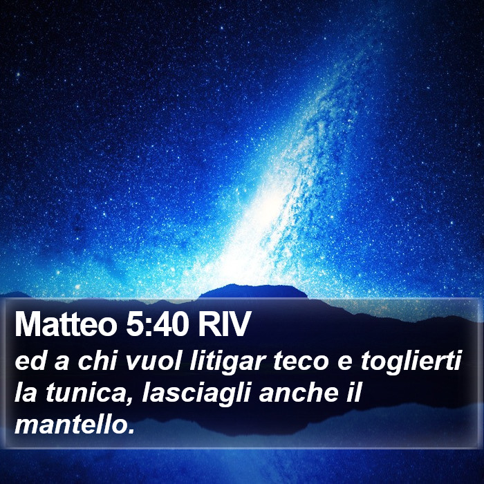 Matteo 5:40 RIV Bible Study