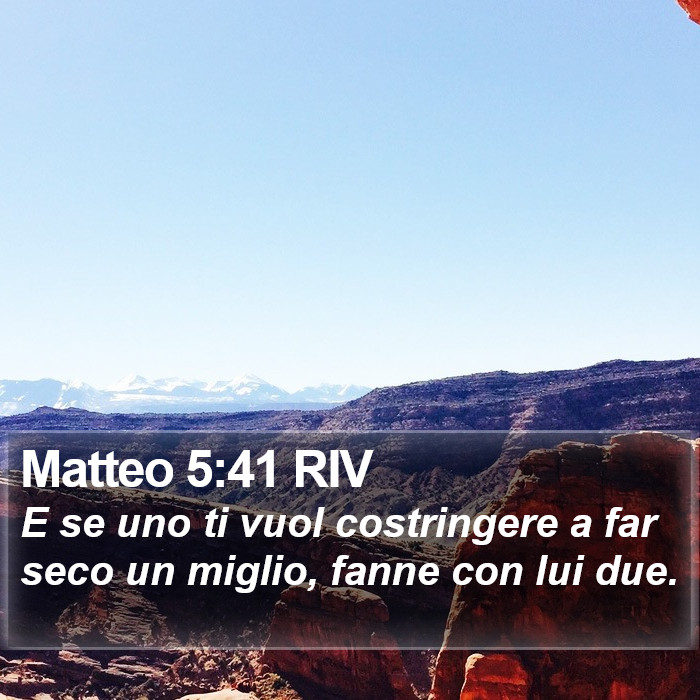 Matteo 5:41 RIV Bible Study