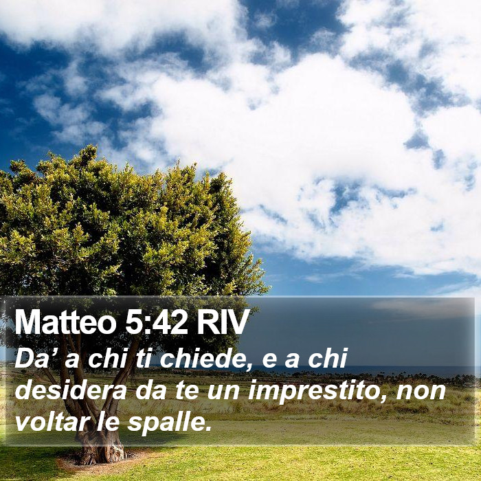 Matteo 5:42 RIV Bible Study