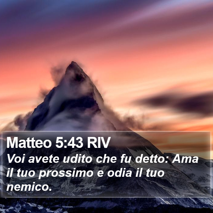 Matteo 5:43 RIV Bible Study