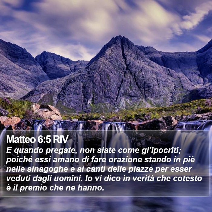 Matteo 6:5 RIV Bible Study