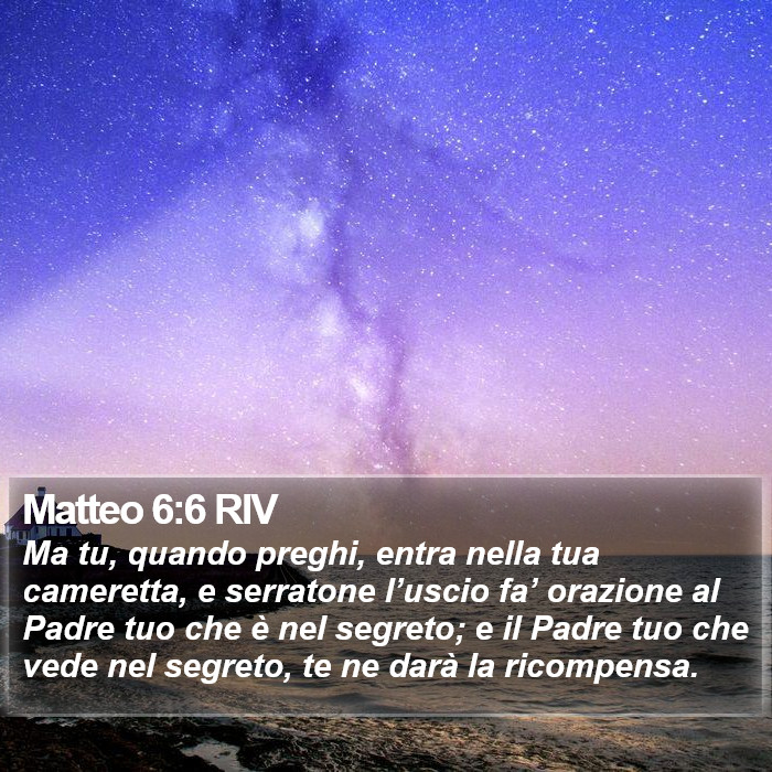 Matteo 6:6 RIV Bible Study