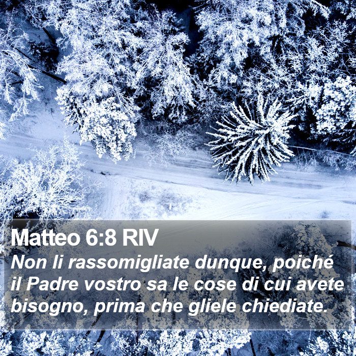 Matteo 6:8 RIV Bible Study