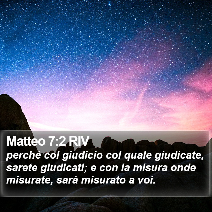 Matteo 7:2 RIV Bible Study