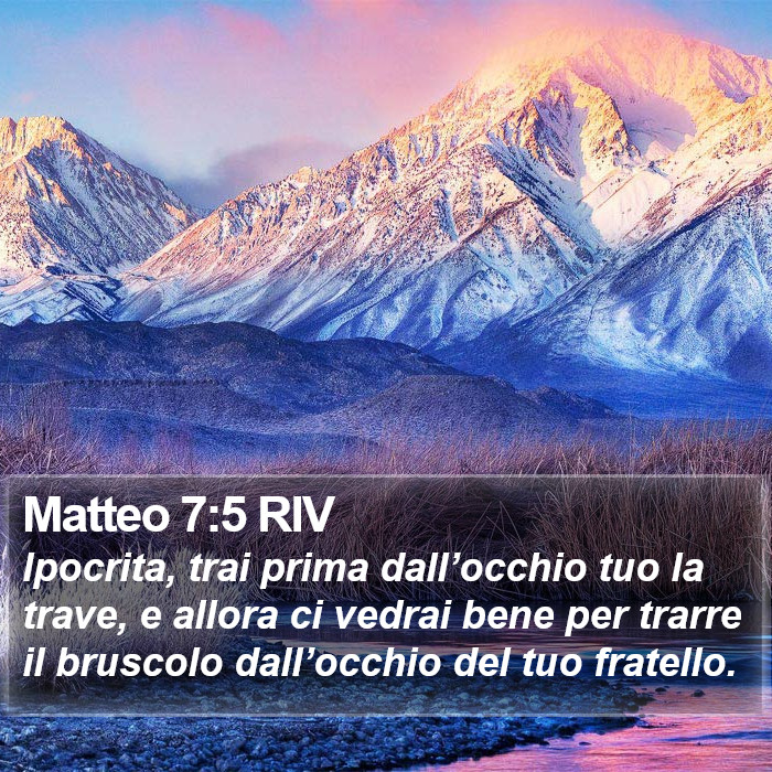 Matteo 7:5 RIV Bible Study