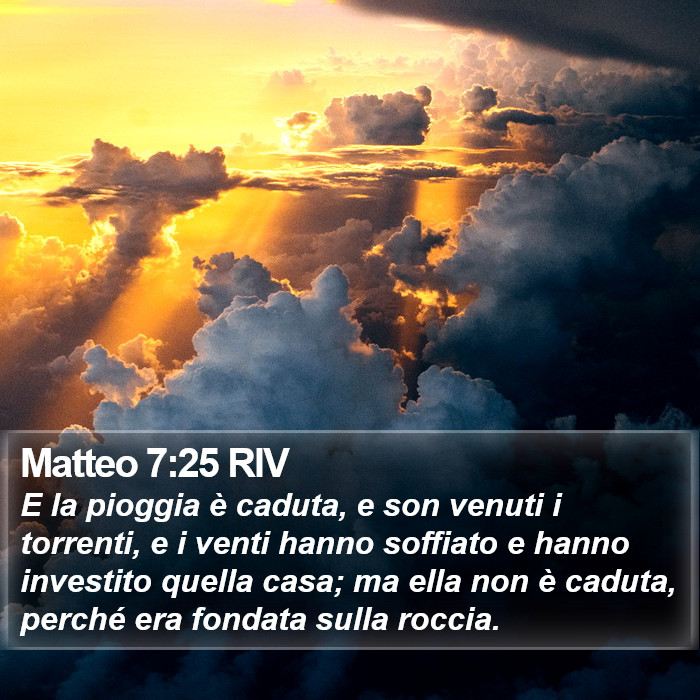 Matteo 7:25 RIV Bible Study