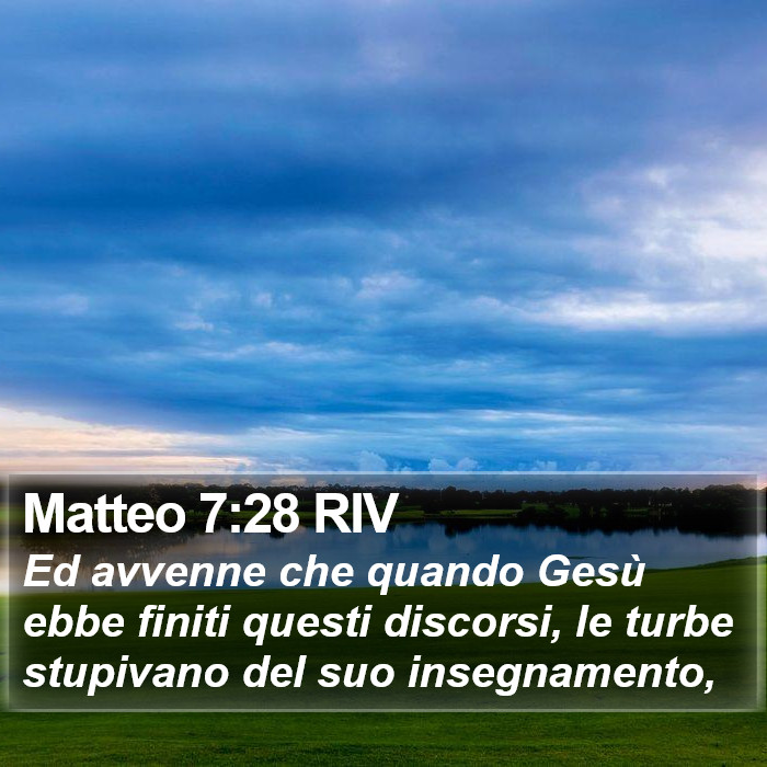 Matteo 7:28 RIV Bible Study