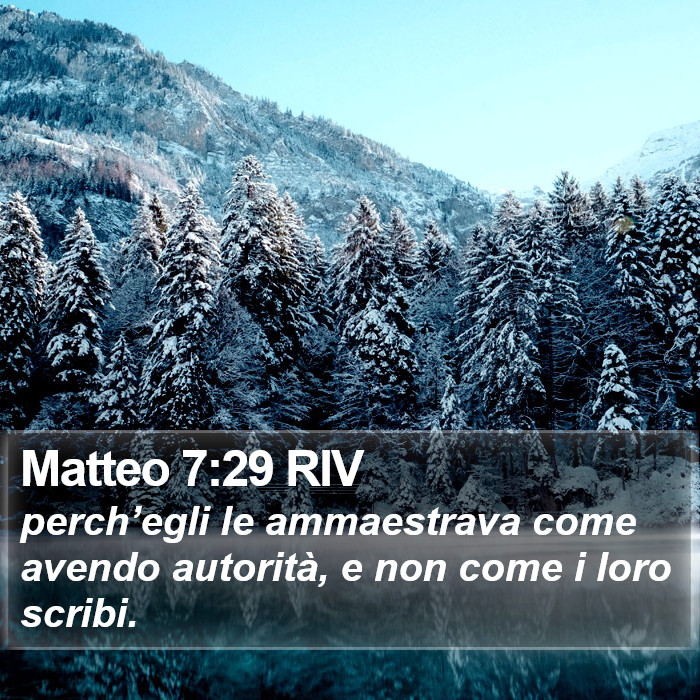 Matteo 7:29 RIV Bible Study
