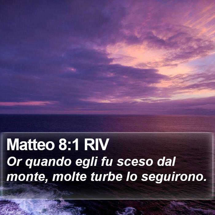Matteo 8:1 RIV Bible Study
