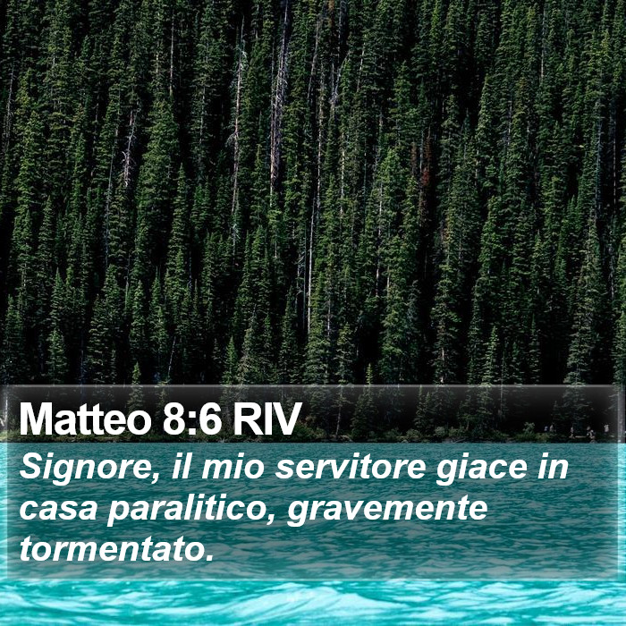Matteo 8:6 RIV Bible Study