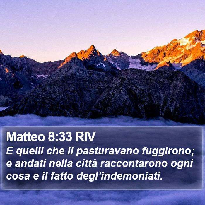 Matteo 8:33 RIV Bible Study