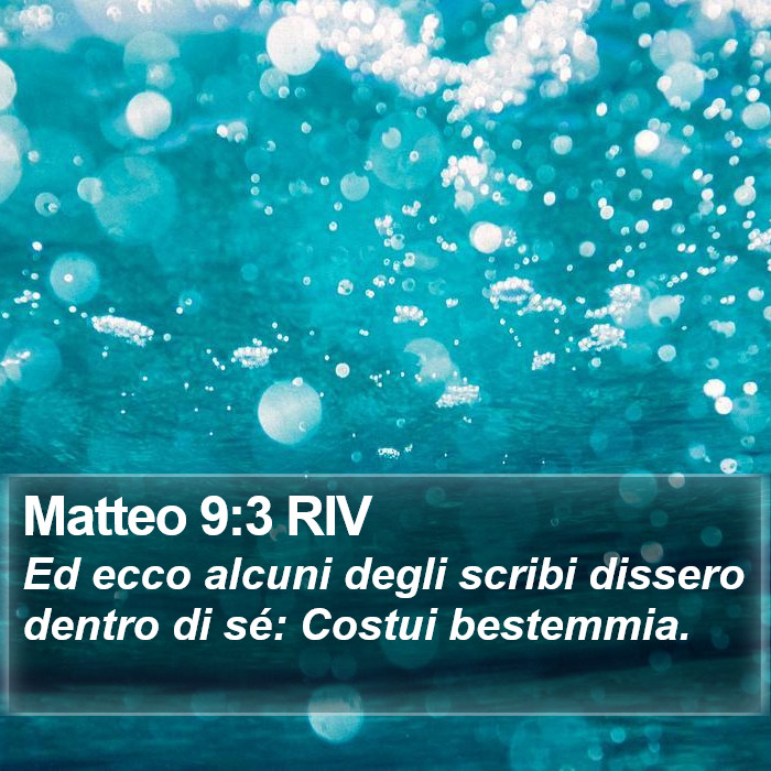 Matteo 9:3 RIV Bible Study
