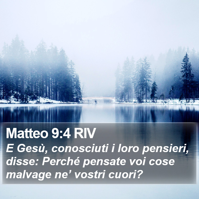 Matteo 9:4 RIV Bible Study