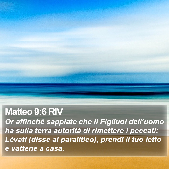 Matteo 9:6 RIV Bible Study